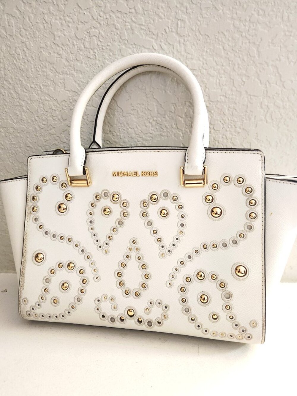 Michael Kors Selma Studded Shoulder Bag Purse